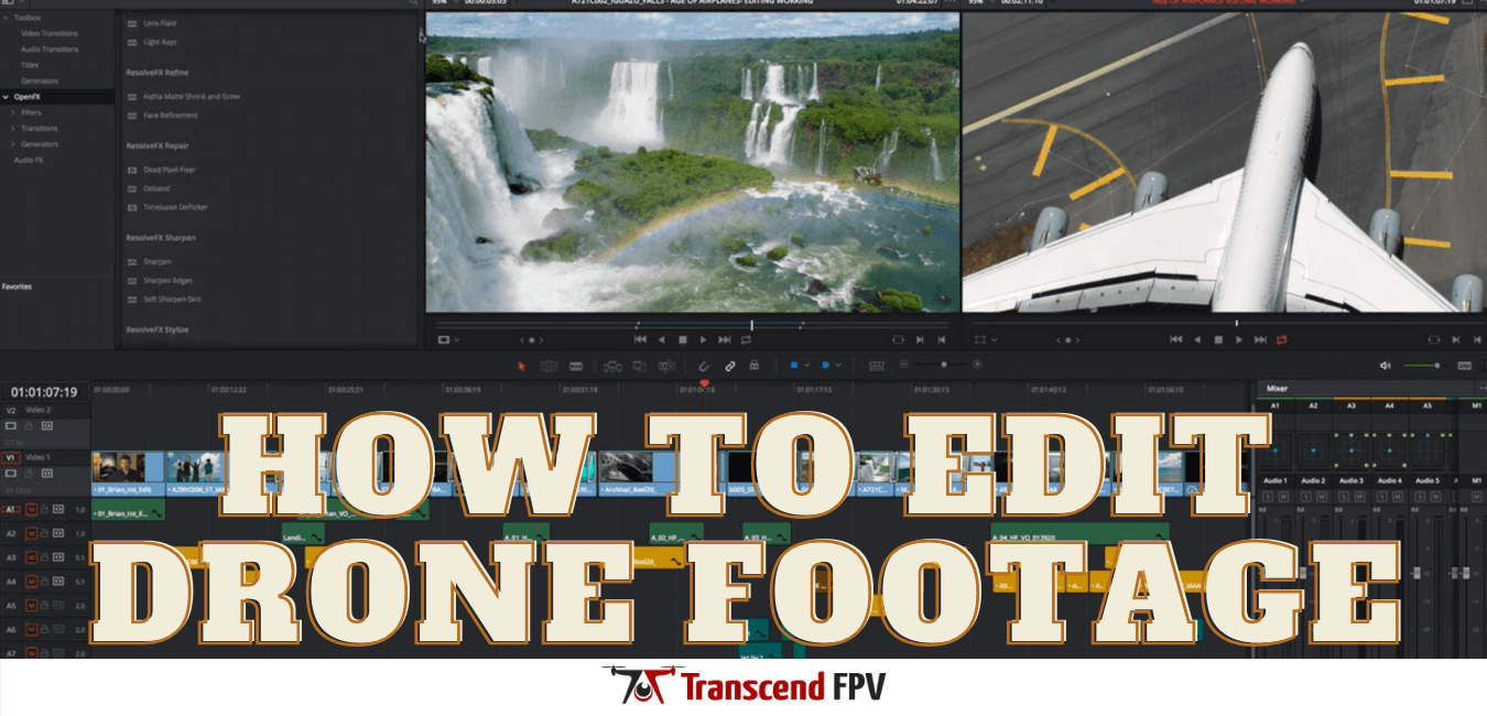 how to edit drone footage